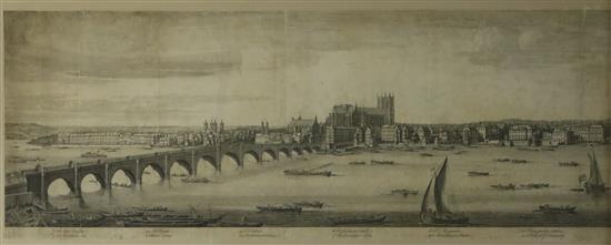 Samuel & Nathaniel Buck A Panorama of Thames from Westminster Bridge to London Bridge, 1749 19.25 x 95in.